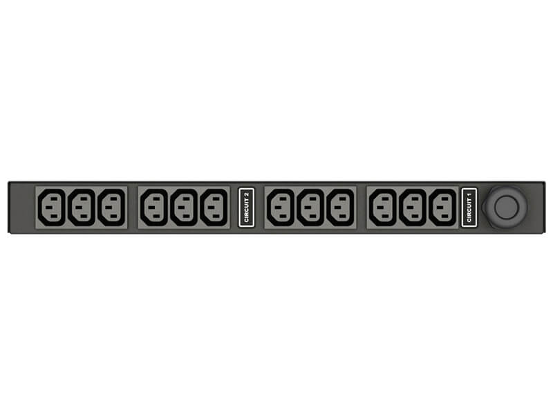 Vertiv Geist Basic energiedistributie 12 AC-uitgang(en) 1U Zwart (G1033) thumbnail
