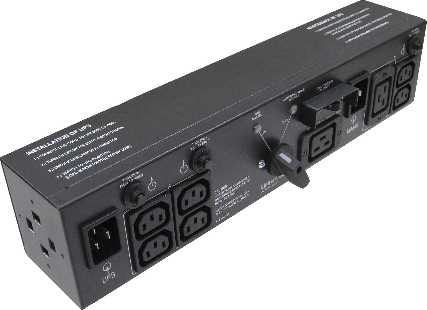 Vertiv MP2-220L energiedistributie 4 AC-uitgang(en) 2U Zwart (MP2-220L) thumbnail
