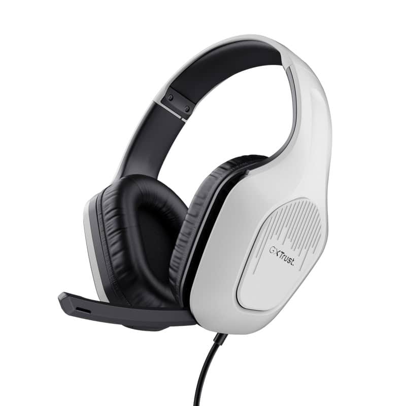 Trust GXT 415PS ZIROX Headset Bedraad Hoofdband Gamen Zwart, Wit (24993) thumbnail