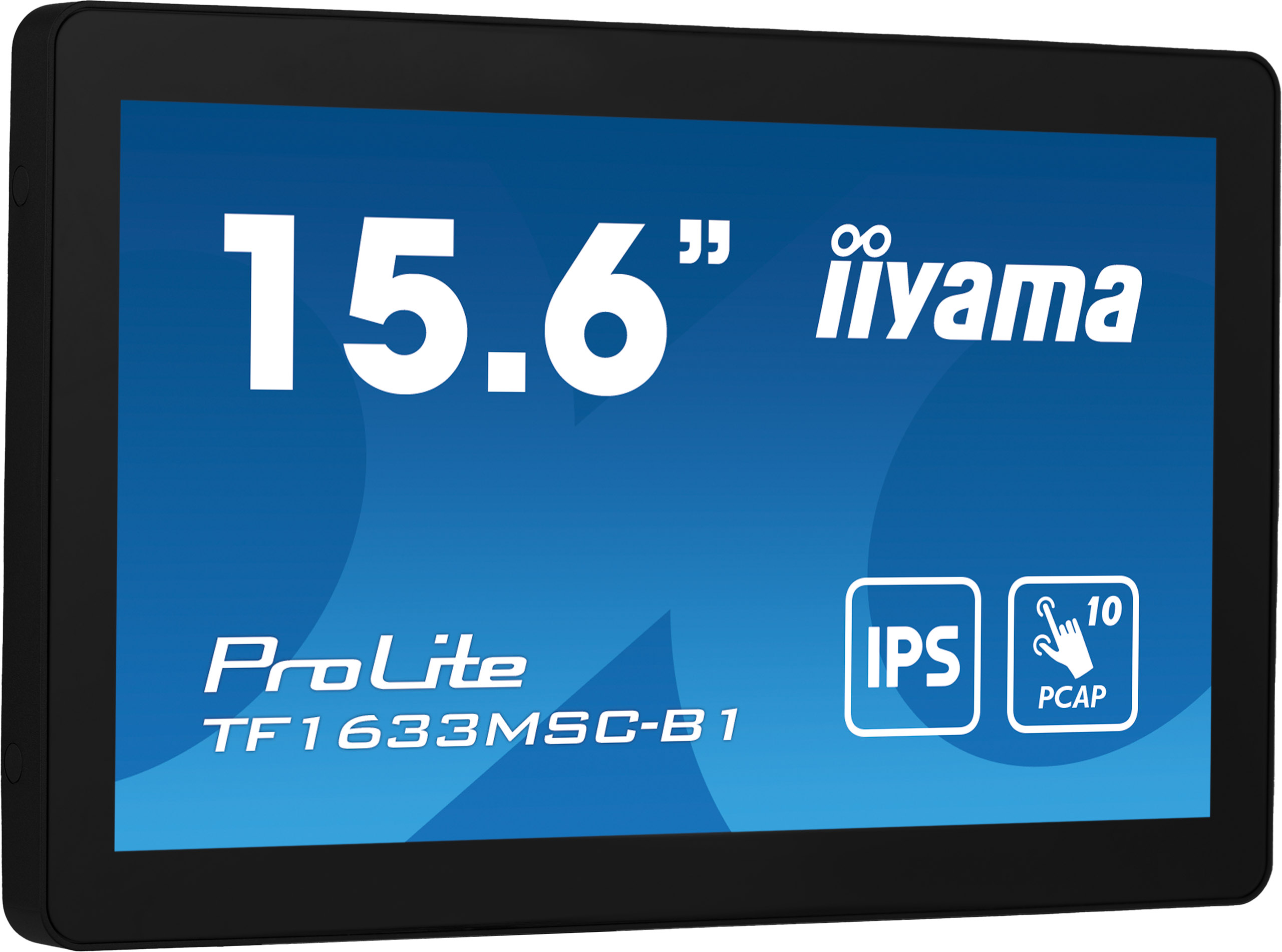 iiyama ProLite TF1633MSC-B1 computer monitor 39,6 cm (15.6") 1920 x 1080 Pixels Full HD Touchscreen Zwart (TF1633MSC-B1) thumbnail