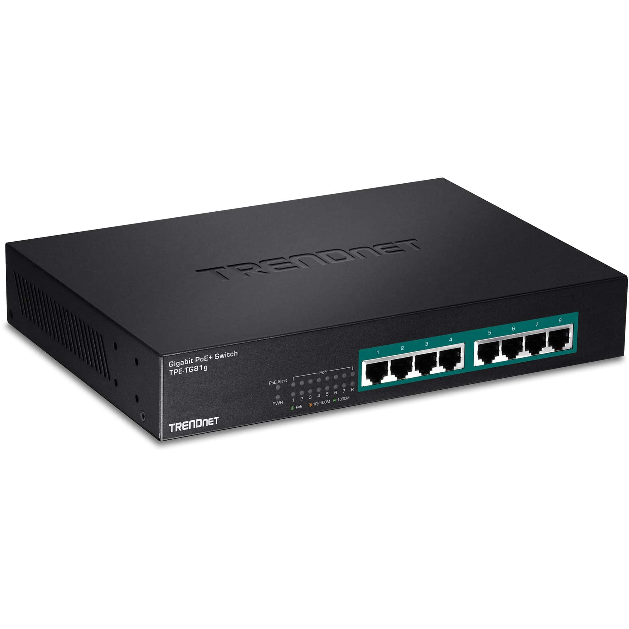 TRENDnet Switch  8 Port Gbit PoE+ 105W 19            Metall (TPE-TG81G) thumbnail