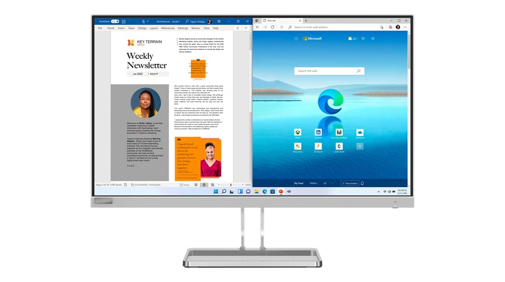 Lenovo L27i-40 LED display 68,6 cm (27) 1920 x 1080 Pixels Full HD Grijs (67ABKAC4EU) thumbnail