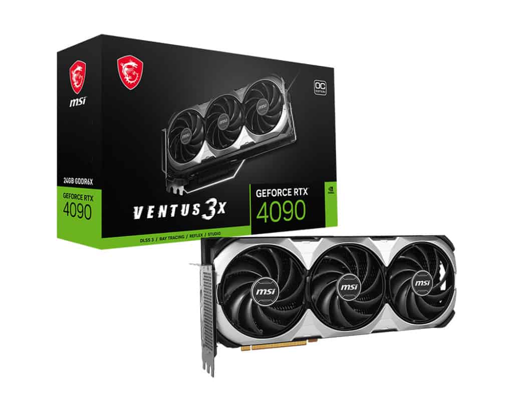 MSI VENTUS GeForce RTX 4090 3X E 24G OC NVIDIA 24 GB GDDR6X (V510-271R) thumbnail