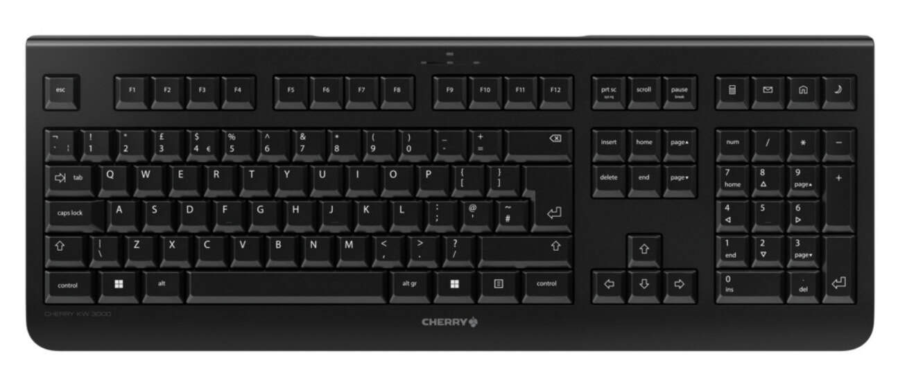 CHERRY KW 3000 toetsenbord Universeel RF Draadloos QWERTY Engels Zwart (JK-3000GB-2) thumbnail