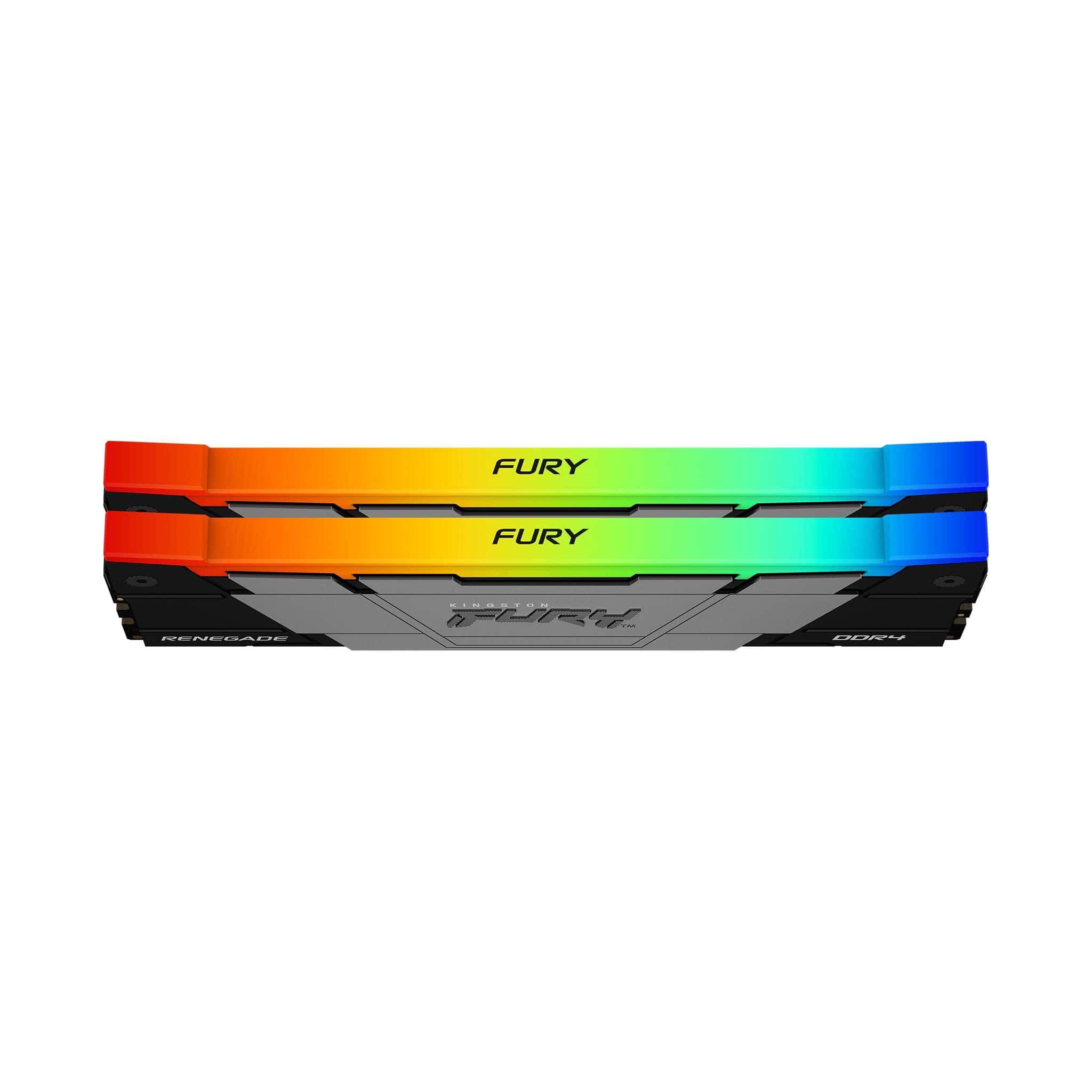 Kingston Technology FURY Renegade RGB geheugenmodule 16 GB 2 x 8 GB DDR4 4000 MHz (KF440C19RB2AK2/16) thumbnail
