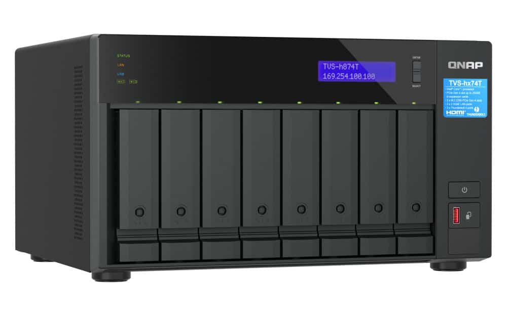 QNAP TVS-H874T-I9-64G data-opslag-server NAS Tower Ethernet LAN Zwart (TVS-H874T-I9-64G) thumbnail