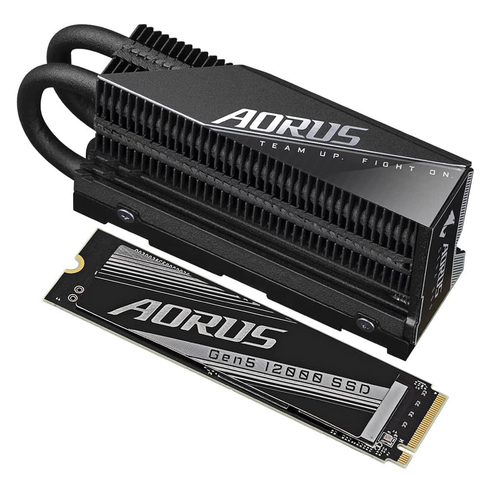 GIGABYTE AORUS Gen5 12000 2 TB M.2 PCI Express 5.0 NVMe 3D TLC NAND (AG512K2TB) thumbnail