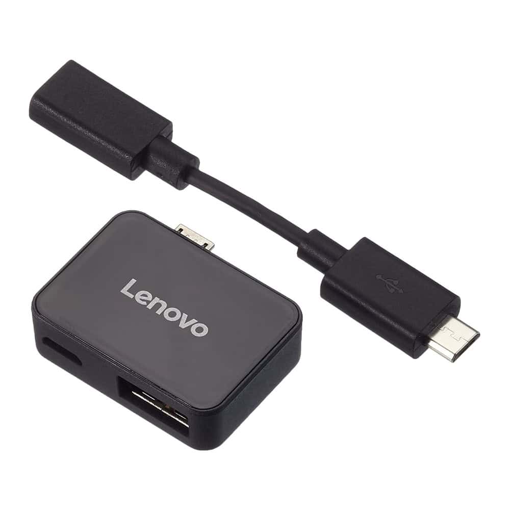 Lenovo ZG38C02819 laptop dock & poortreplicator USB 2.0 Micro-A Zwart (ZG38C02819) thumbnail