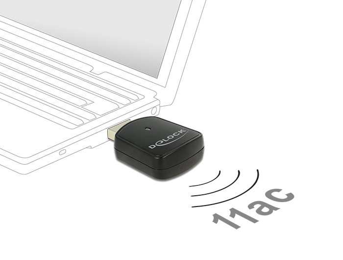 DeLOCK 12502 netwerkkaart WLAN 867 Mbit/s (12502) thumbnail