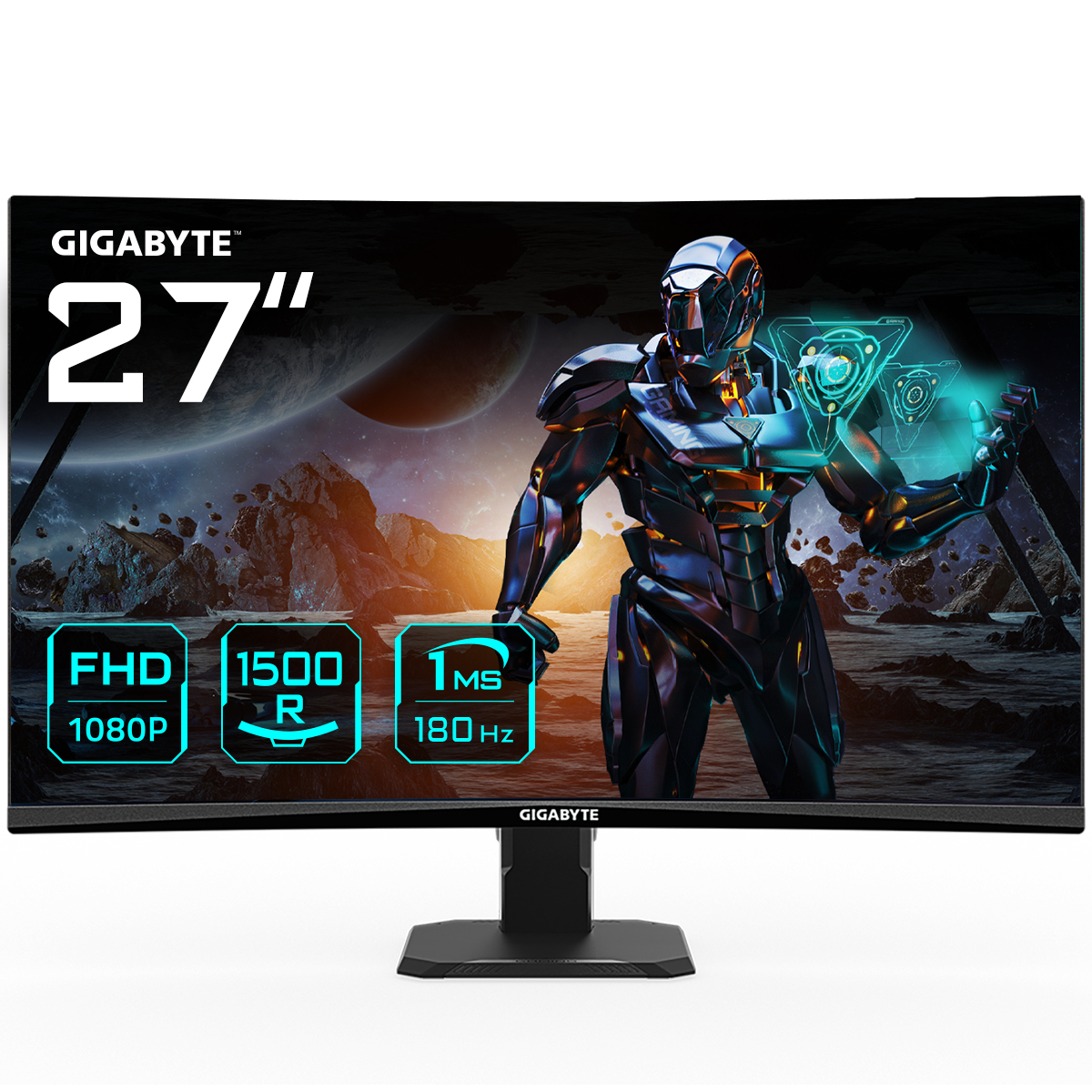 GIGABYTE GS27FC computer monitor 68,6 cm (27") 1920 x 1080 Pixels Full HD LCD Zwart (GS27FC) thumbnail