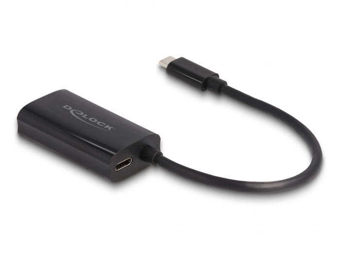 DeLOCK 61026 tussenstuk voor kabels USB C RJ45 Zwart (61026) thumbnail