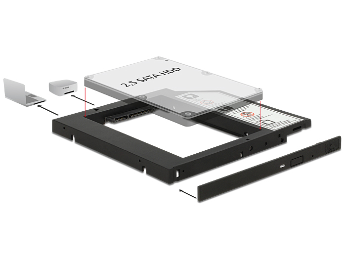 DeLOCK 62669 drive bay panel 13,3 cm (5.25") Bezelplaat Zwart (62669) thumbnail