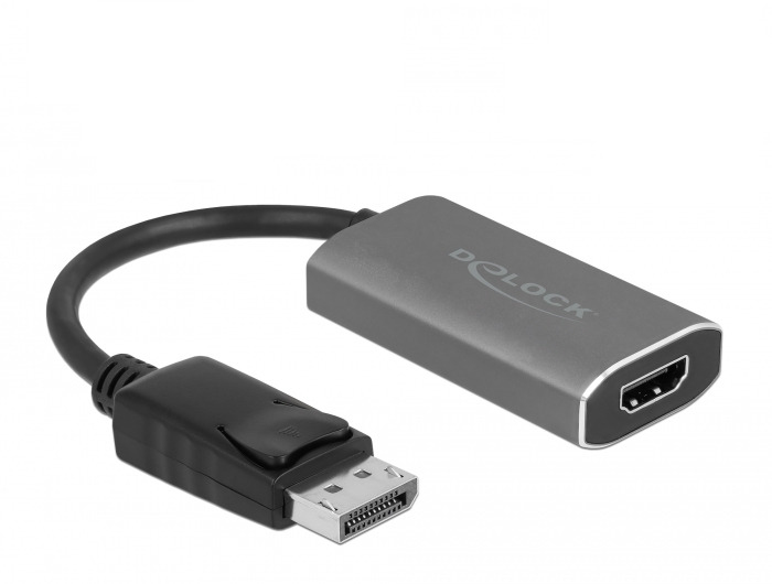 DeLOCK 63118 video kabel adapter 0,2 m DisplayPort HDMI Type A (Standaard) Grijs (63118) thumbnail