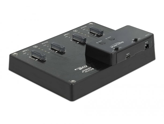DeLOCK 64124 basisstation voor opslagstations USB 3.2 Gen 2 (3.1 Gen 2) Type-C Zwart (64124) thumbnail