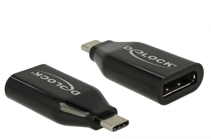 DeLOCK 64151 tussenstuk voor kabels DisplayPort USB Type-C Zwart (64151) thumbnail