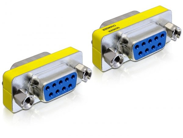 DeLOCK 65008 tussenstuk voor kabels Sub-D9 Blauw, Zilver (65008) thumbnail