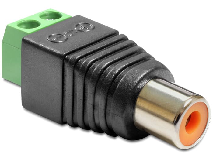 DeLOCK 65418 tussenstuk voor kabels RCA 2p Zwart, Groen, Zilver (65418) thumbnail