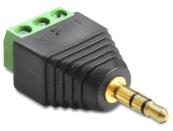 DeLOCK 65419 tussenstuk voor kabels 3.5mm 3p Zwart, Groen, Zilver (65419) thumbnail