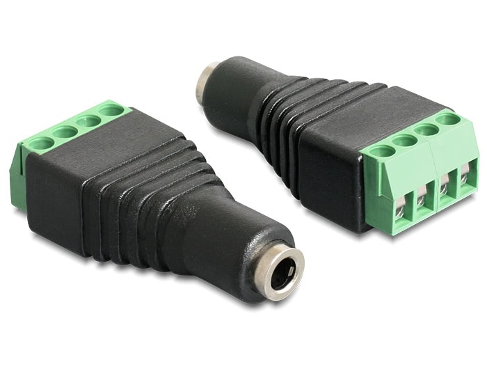 DeLOCK 65457 tussenstuk voor kabels 3.5mm 4pin Zwart, Groen (65457) thumbnail