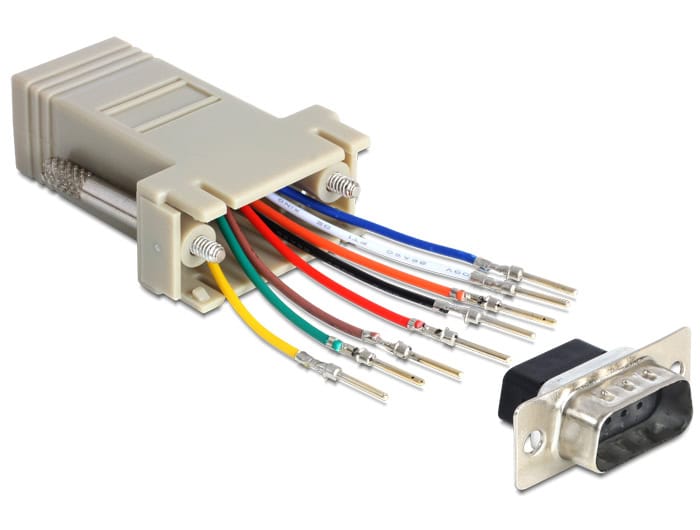 DeLOCK 65462 tussenstuk voor kabels Sub-D 9 RJ45 Grijs (65462) thumbnail