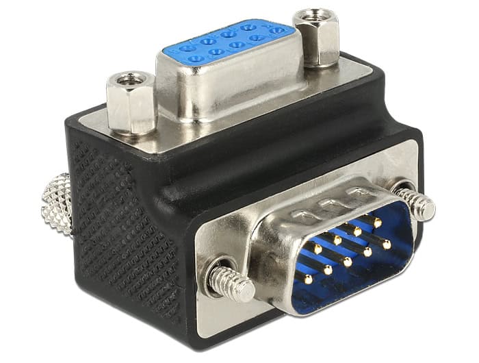 DeLOCK 65595 tussenstuk voor kabels Sub-D 9p Zwart, Blauw, Rood, Zilver (65595) thumbnail