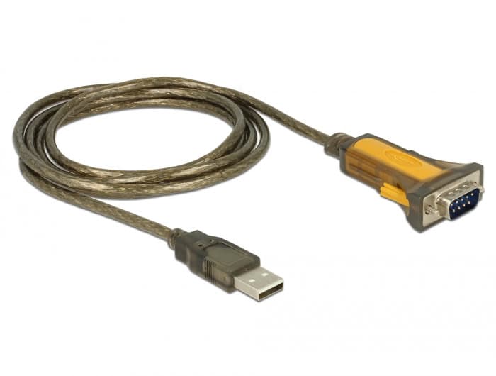 DeLOCK 65840 seriële kabel Zwart, Geel 1,5 m USB Type-A DB-9 (65840) thumbnail