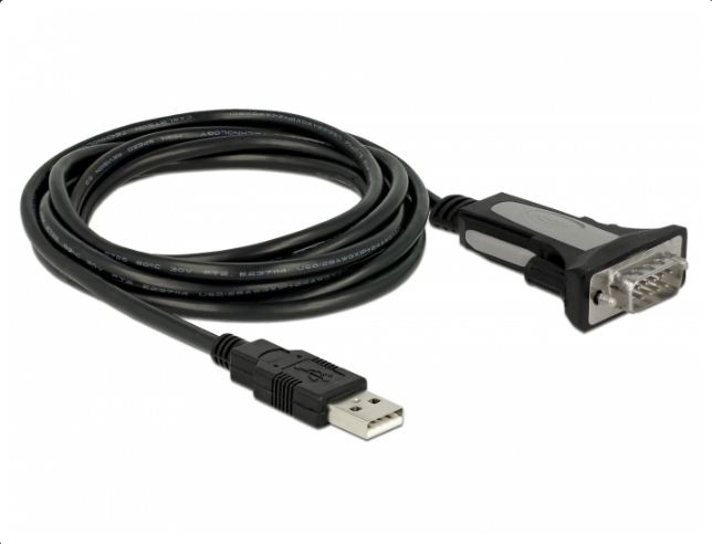 DeLOCK 65962 seriële kabel Zwart 3 m USB Type-A DB-9 (65962) thumbnail