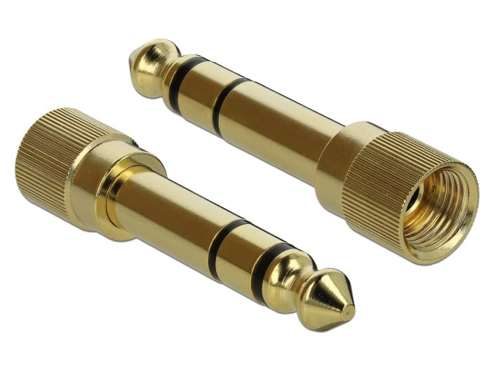 DeLOCK 65983 tussenstuk voor kabels 6.35mm 3.5mm Goud (65983) thumbnail