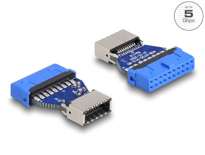 DeLOCK 66233 tussenstuk voor kabels 20 pin USB 3.0 pin header USB (USB 3.2 Gen 1) key A 20 pin (66233) thumbnail