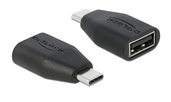 DeLOCK 66528 tussenstuk voor kabels USB Type-C USB Type-A Zwart (66528) thumbnail