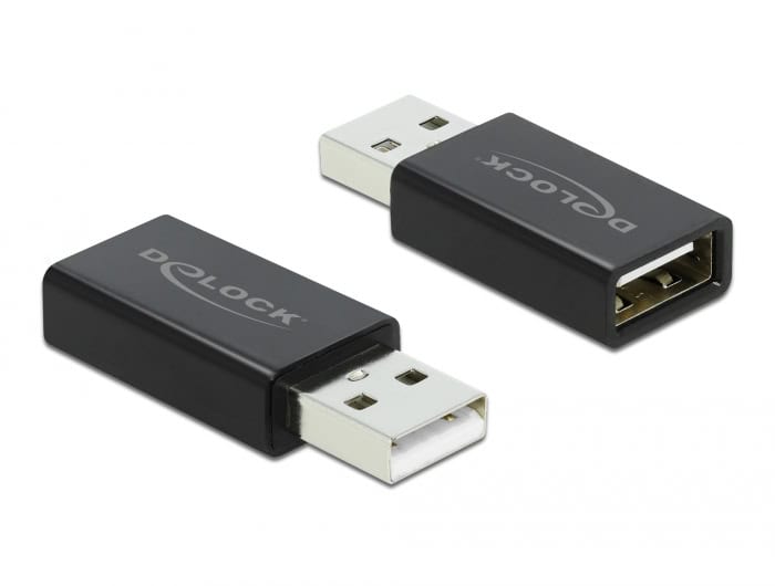 DeLOCK 66529 tussenstuk voor kabels USB 2.0 Type-A Zwart (66529) thumbnail