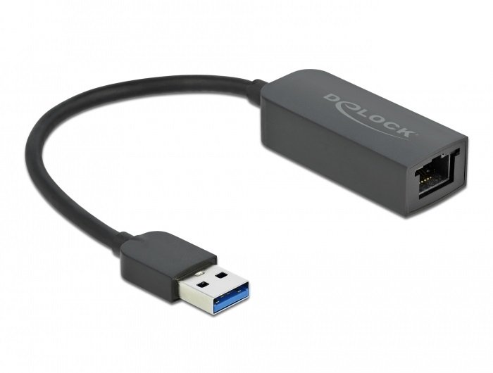 DeLOCK 66646 tussenstuk voor kabels USB 3.2 Gen 1 RJ45 Zwart (66646) thumbnail