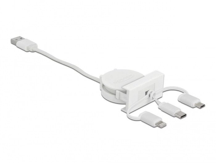 DeLOCK 81375 USB-kabel 0,5 m USB 2.0 USB A USB C Wit (81375) thumbnail