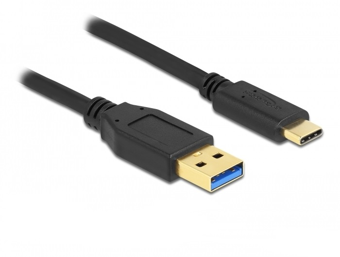 DeLOCK 84004 USB-kabel 2 m USB 3.2 Gen 1 (3.1 Gen 1) USB A USB C Zwart (84004) thumbnail