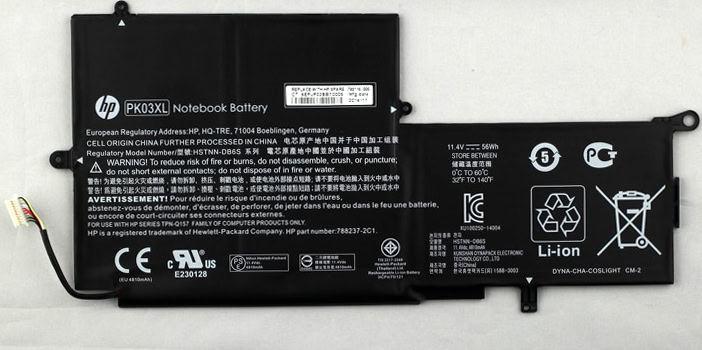 HP 4960mAh Li-Ion Batterij/Accu (789126-001) thumbnail