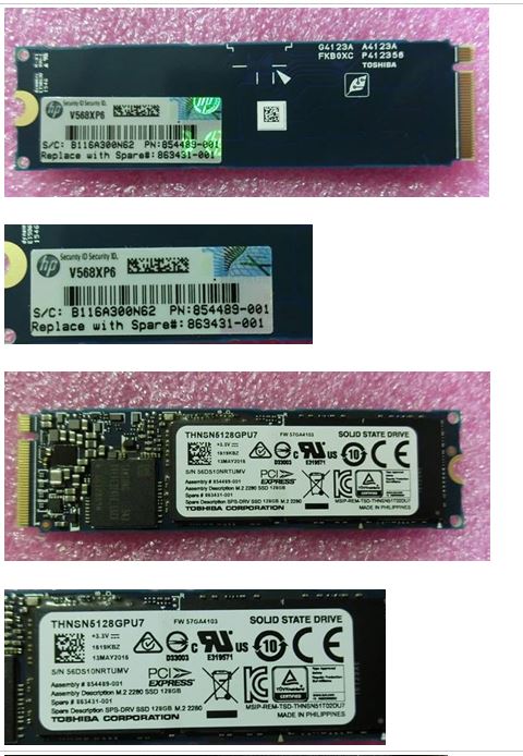 HP SPS-DRV SSD 128GB M.2 2280 (863431-001) thumbnail