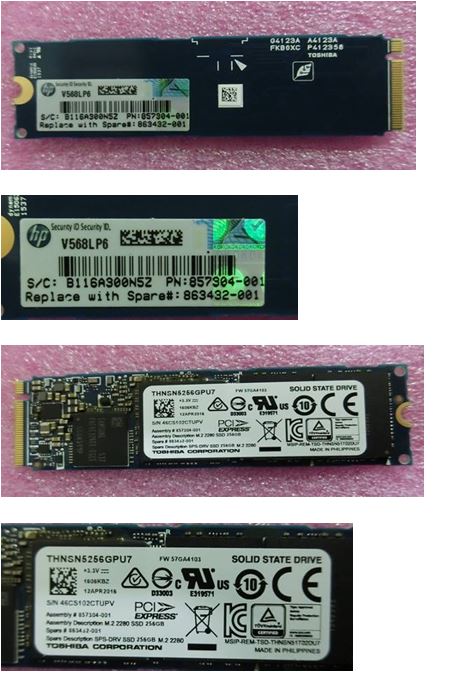 HP SPS-DRV SSD 256GB M.2 2280 (863432-001) thumbnail