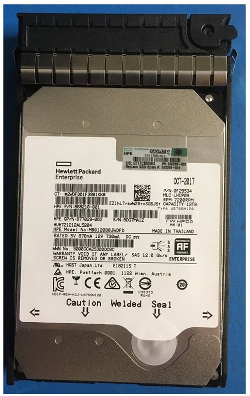 HP SPS-DRV HDD 12TB 7.2K LFF SAS ST HE DS (882399-001) thumbnail