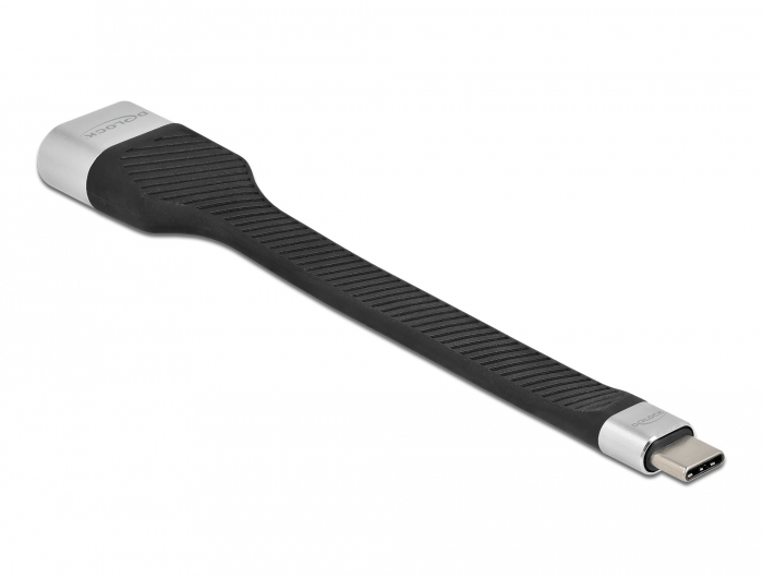 DeLOCK 86933 video kabel adapter 0,14 m USB Type-C HDMI Type A (Standaard) Zwart, Zilver (86933) thumbnail