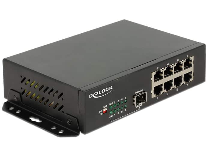 DeLOCK 87708 netwerk-switch Gigabit Ethernet (10/100/1000) Zwart (87708) thumbnail