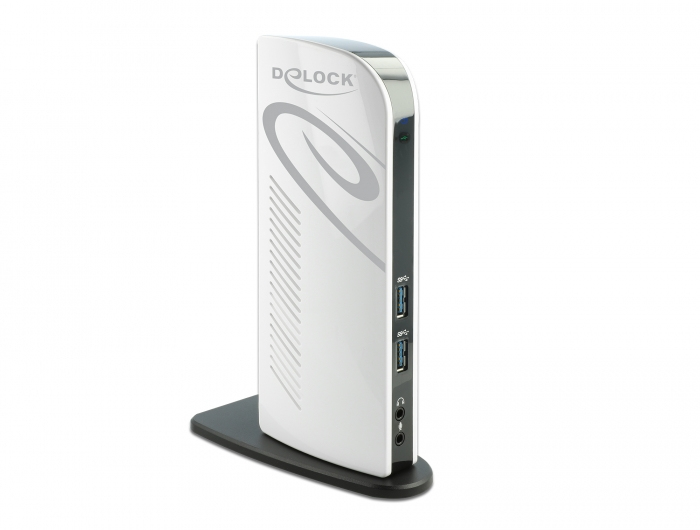 DeLOCK 87771 notebook dock & poortreplicator Bedraad Zwart, Wit (87771) thumbnail
