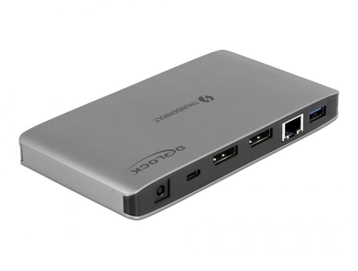 DeLOCK 87777 notebook dock & poortreplicator Bedraad Thunderbolt 3 Grijs (87777) thumbnail