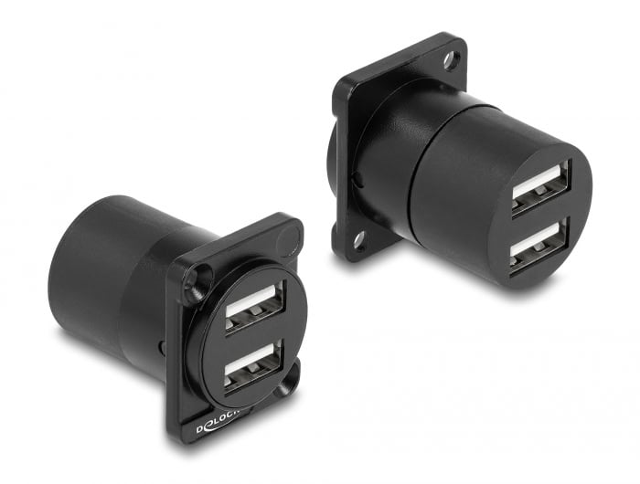 DeLOCK 87812 tussenstuk voor kabels USB A Zwart (87812) thumbnail