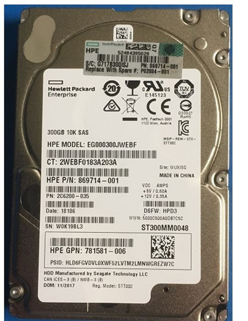 HP SPS-DRV HDD 300GB 10K SFF SAS RW NHP DS (P02884-001) thumbnail