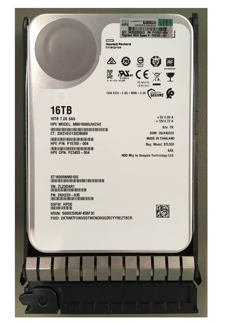HP SPS-DRV HDD 16TB 7.2K LFF SAS ISE (P25783-001) thumbnail