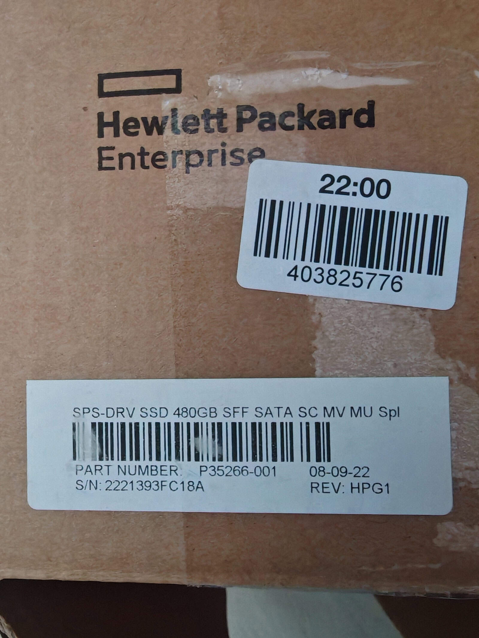 HP SPS-DRV SSD 480GB SFF SATA SC MV MU Spl (P35266-001) thumbnail