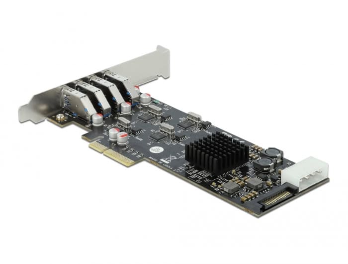 DeLOCK 89008 interfacekaart/-adapter Intern PCIe, SATA, USB 3.2 Gen 1 (3.1 Gen 1) (89008) thumbnail