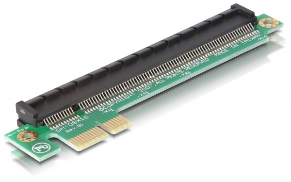 DeLOCK Riser PCIe x1 - PCIe x16 interfacekaart/-adapter Intern (89159) thumbnail