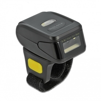 DeLOCK Ring Barcode Scanner 1D and 2D with 2.4 GHz or Bluetooth Draagbare penstreepjescodelezer 1D/2D CMOS Zwart (90508) thumbnail