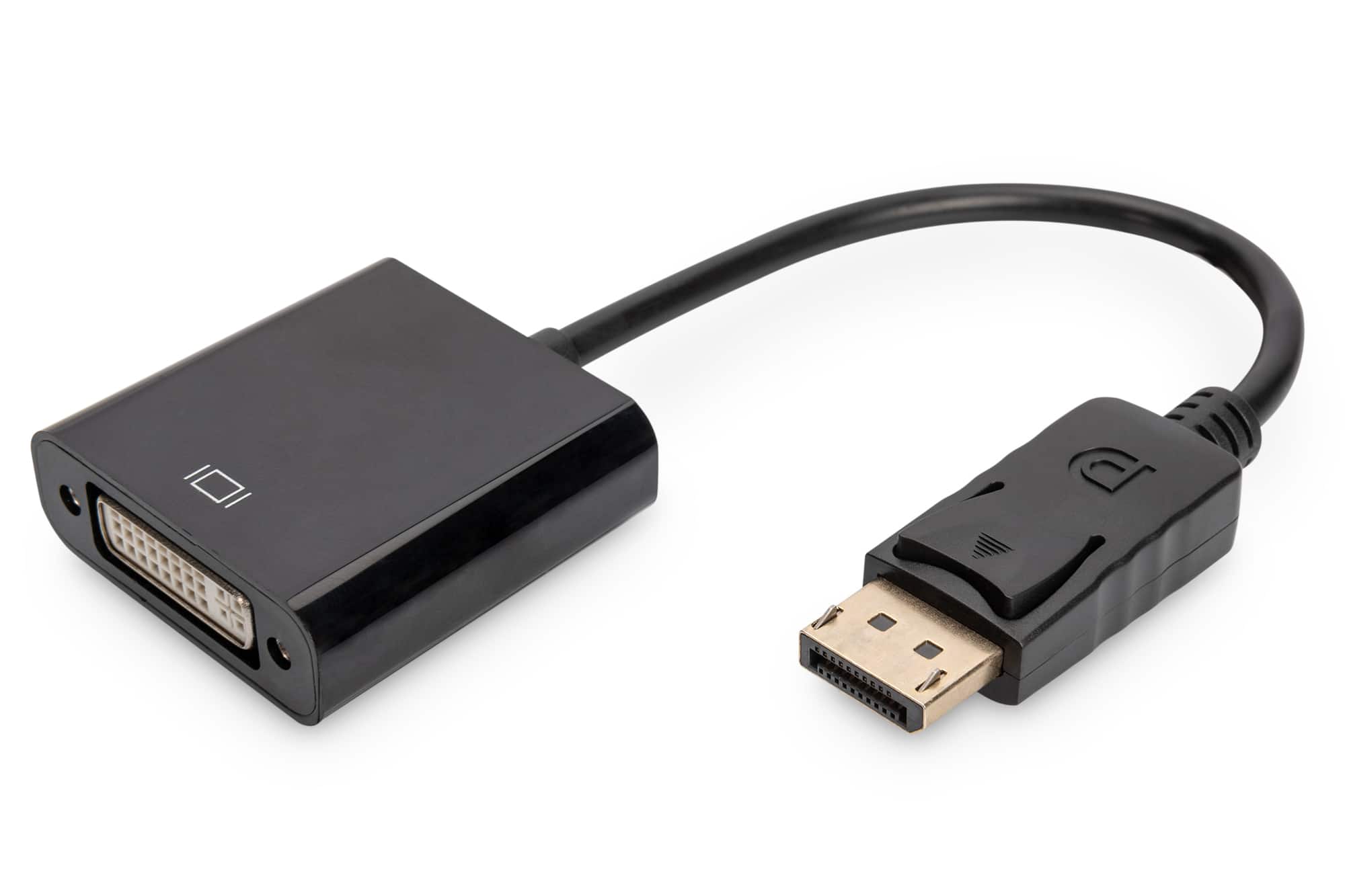 Digitus AK-340409-001-S video kabel adapter 0,15 m DisplayPort DVI-I Zwart (AK-340409-001-S) thumbnail